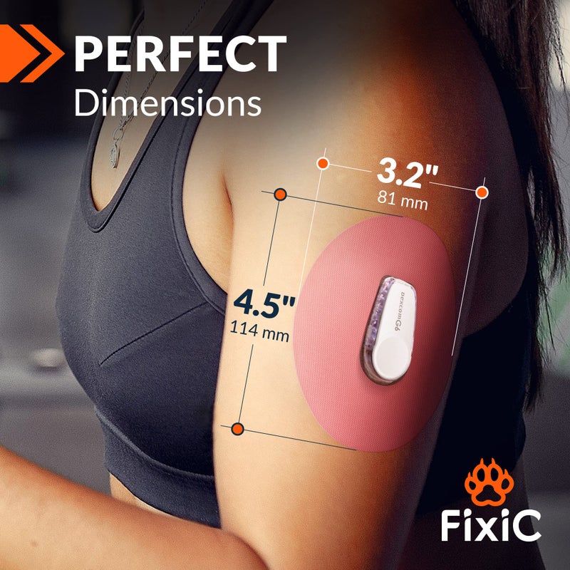FixiC â€“ Adhesive Patches for G6 â€“ 25 Pack Premium Waterproof Adhesive Patches â€“ Pre-Cut Back Paper â€“ Adhesive Patch for G6 â€“ Long Fixation! (Pink) - Image 3